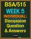 BSA/515 Week 5 Discussion Question